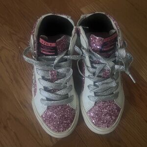Kids Glitter High-Top Sneakers